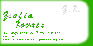 zsofia kovats business card